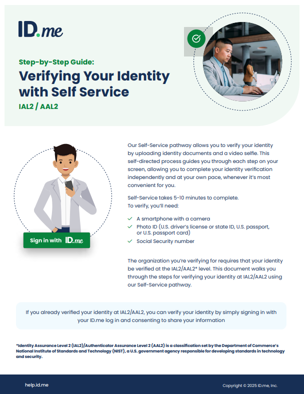 Guide for Verifying ID with Self-Service