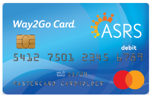 Photo of ASRS reloadable debit card